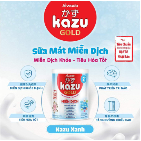 Sữa Kazu Miễn Dịch 0+, 1+, 2+ (810g)