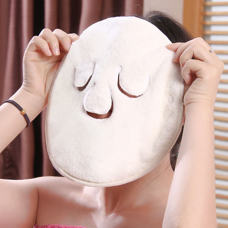 Mặt nạ chườm nóng , khăn mặt xông hơi thông thoáng chỗ chân lông dùng được nhiều lần z001
