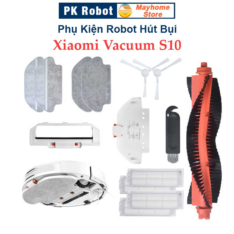 Phụ Kiện Robot Hút Bụi Lau Nhà Xiaomi Vacuum S10, Chổi lăn chính, Chổi cạnh