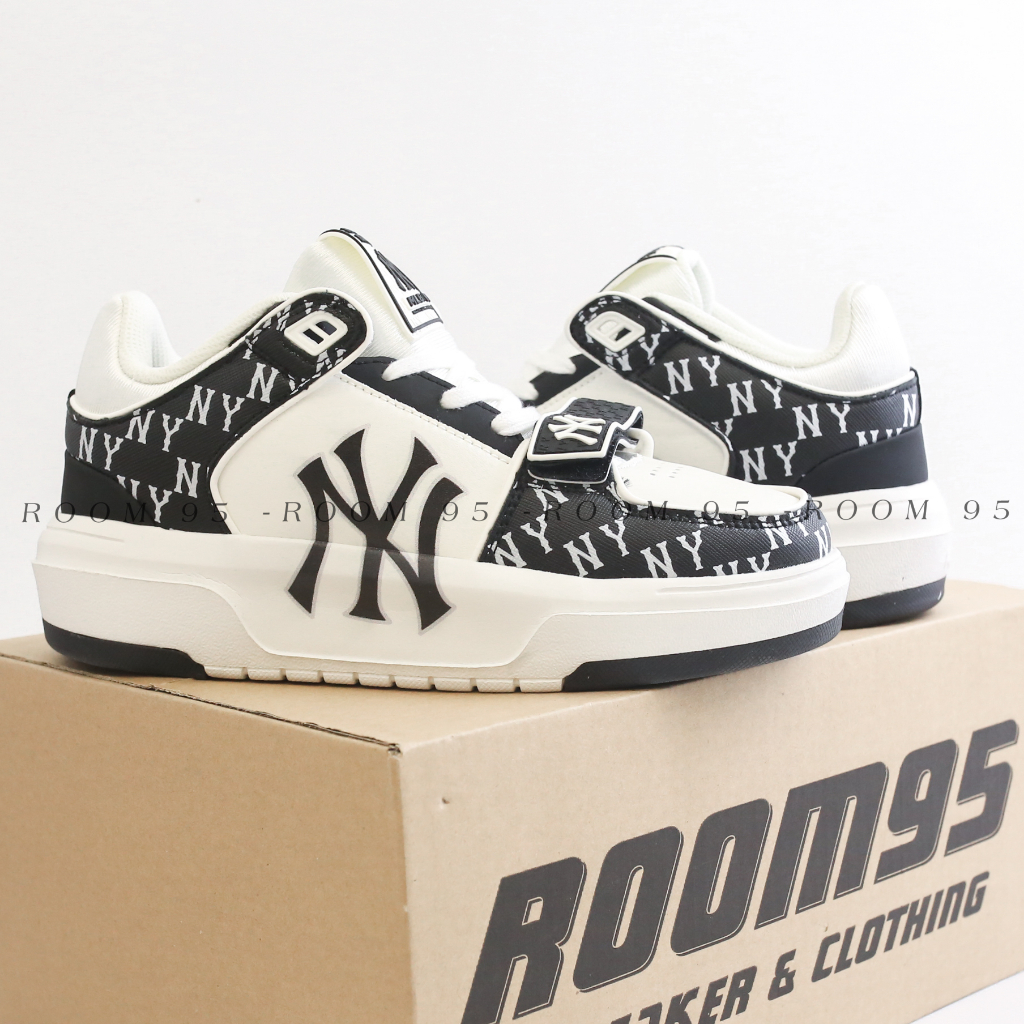 [ROOM95] Giày thể thao sneaker (MLB_50) Mid Classic Monogram NY đen