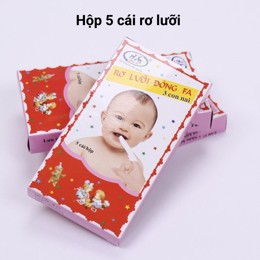 Gặc rơ lưỡi đông pha vệ sinh răng miệng cho bé sơ sinh, rơ lưỡi hộp 5 miếng - Jamiebaby chăm sóc trẻ sơ sinh