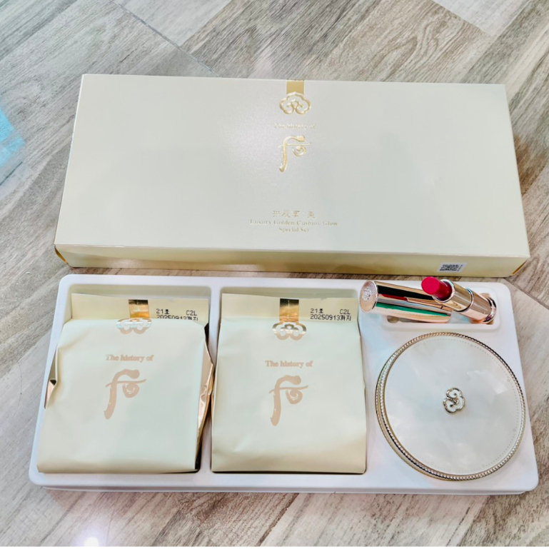 Bộ phấn nước Whoo Luxury Golden Glow Cushion
