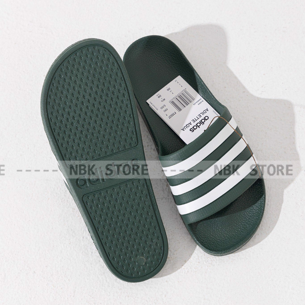 Dép Thể Thao Adidas Adilete Chính Hãng NBK Store - Đen và Xanh
