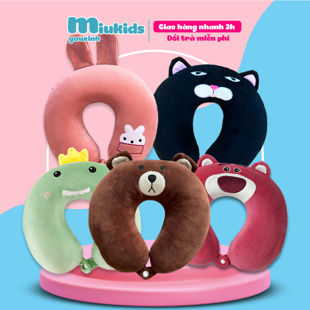 Gối Kê Cổ Bông Chữ U Cao Cấp MIU KIDS Gối Chữ U Tựa Cổ Chống Đau Mỏi Vai Gáy Dùng Cho Văn Phòng Du Lịch Quà Tặng TH118