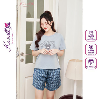 Đồ bộ nữ mặc nhà Jcvcoll - Karoll DK08-23 ÁO COTTON QUẦN LỤA
