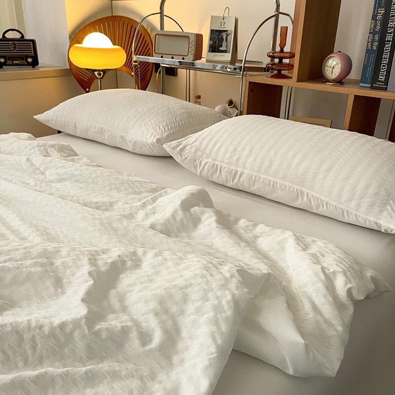 Bộ Chăn Ga Gối Cotton Tici Pastel Mix Màu Trắng , Chất Liệu Thoáng Mát By CA Bedding Decor