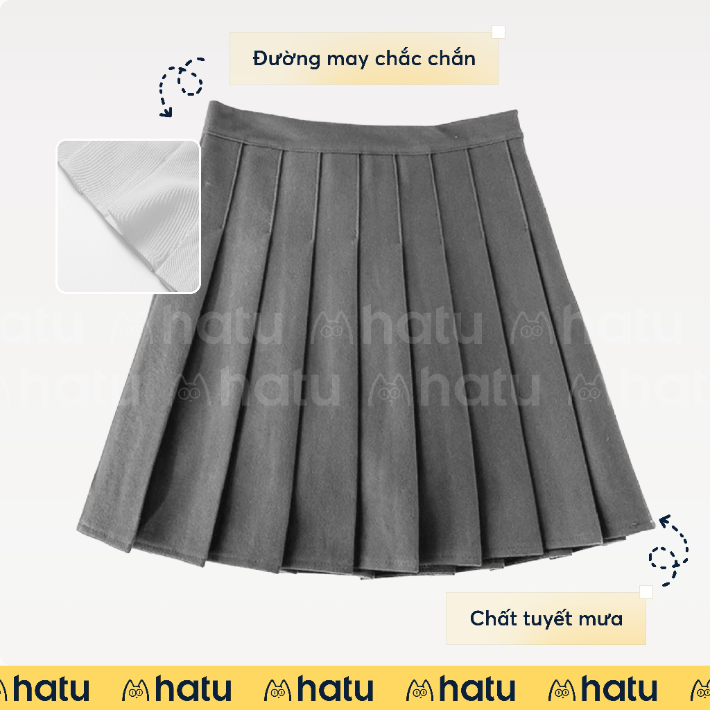 Chân váy xếp ly, chân váy tennis 2 lớp có quần bảo hộ bên trong, chất tuyết mưa dày, trend Douyin, Ullzang Hàn - 4 Size