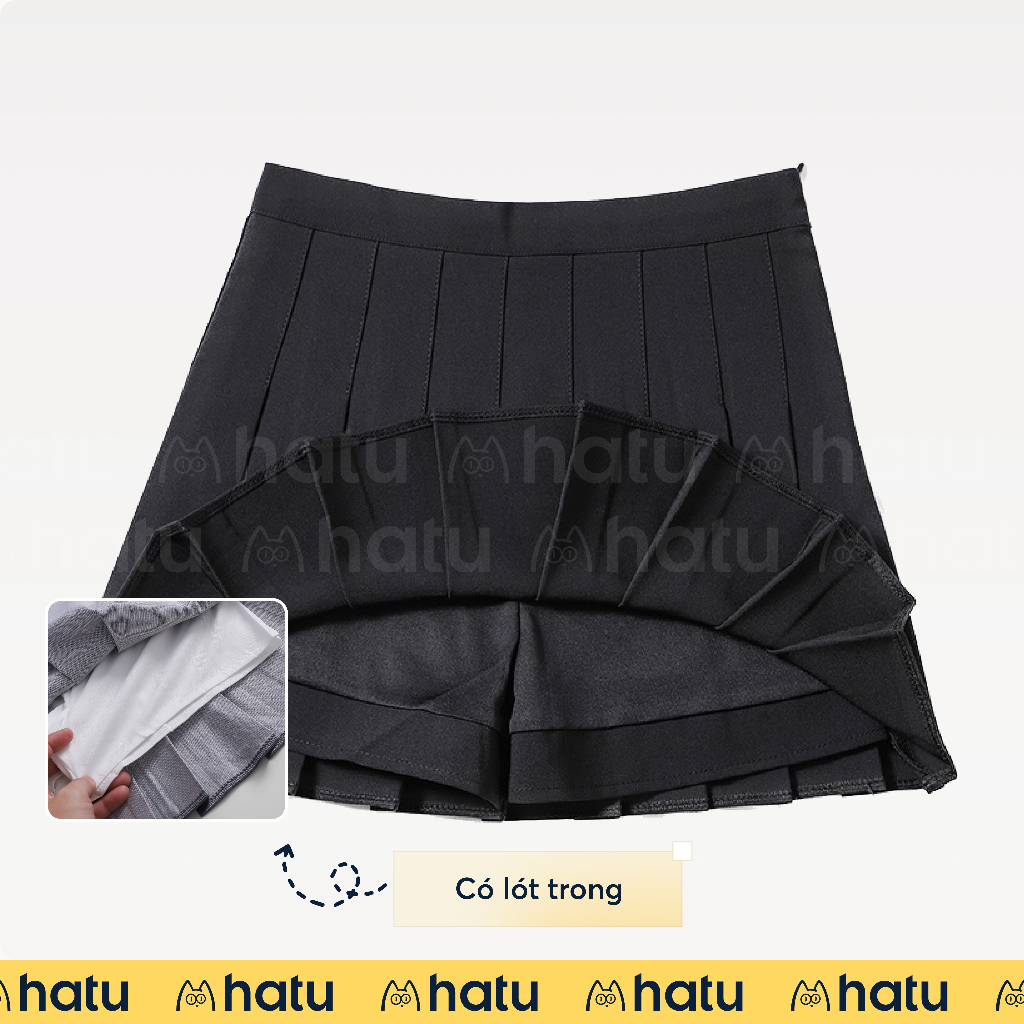 Chân váy xếp ly, chân váy tennis 2 lớp có quần bảo hộ bên trong, chất tuyết mưa dày, trend Douyin, Ullzang Hàn - 4 Size