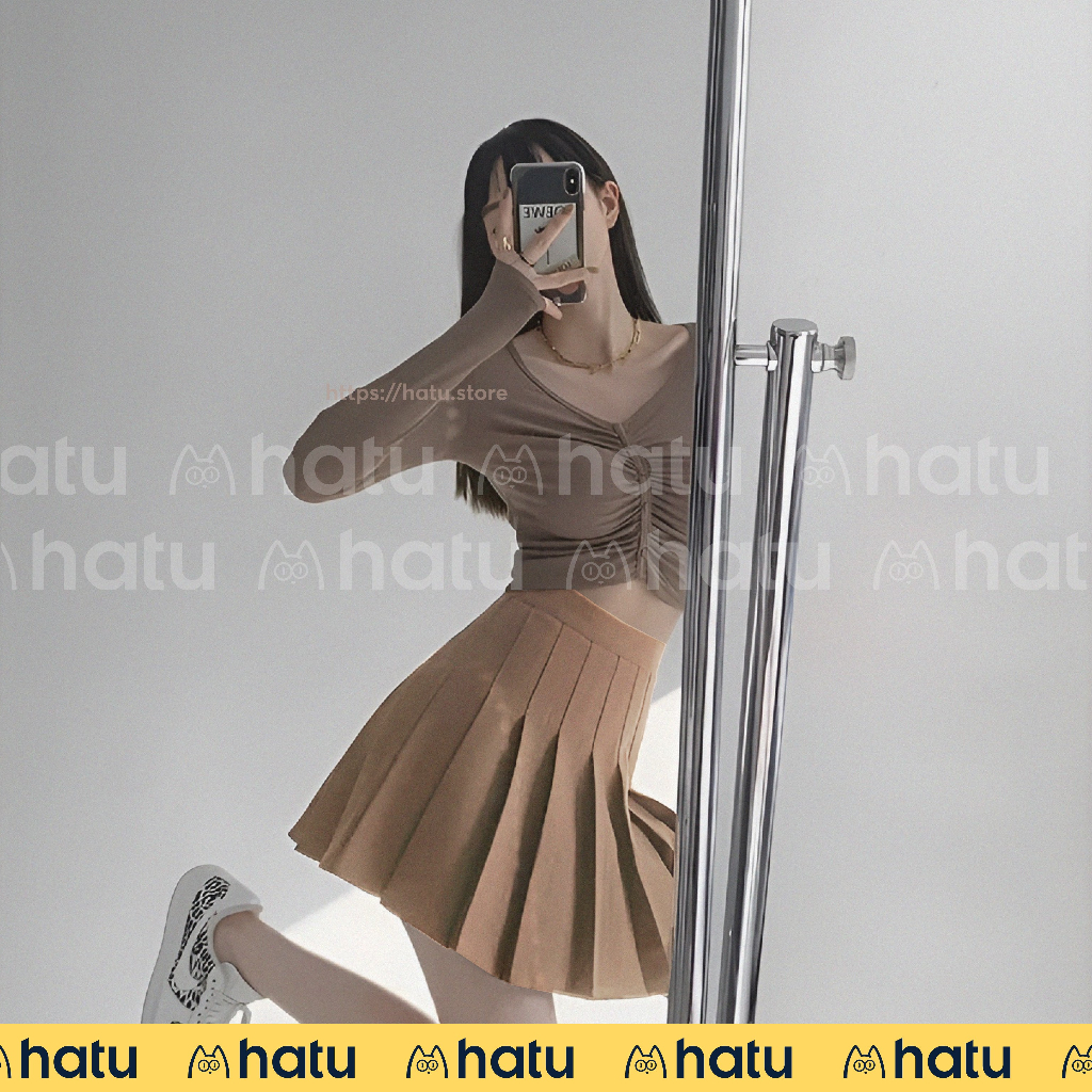 Chân váy xếp ly, chân váy tennis 2 lớp có quần bảo hộ bên trong, chất tuyết mưa dày, trend Douyin, Ullzang Hàn - 4 Size