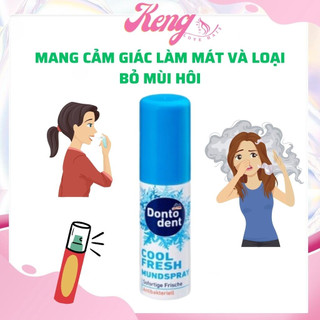 Xịt Thơm Miệng Dontodent Cool Fresh Mundspra 15ml Đức loại bỏ hôi miệng hơi thở thơm mát