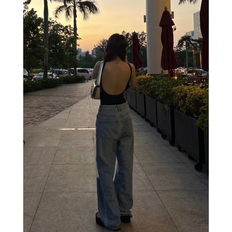 Đồ liền thân Jumpsuit Khoét Lưng | 3DOTS