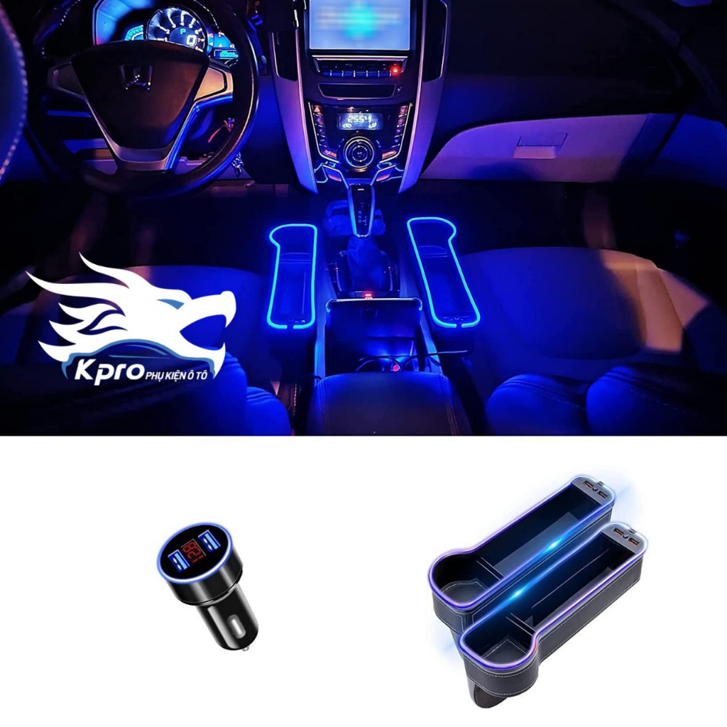 Khay đựng đồ khe ghế trước ô tô, xe hơi - Hàng Kpro chất lượng cao