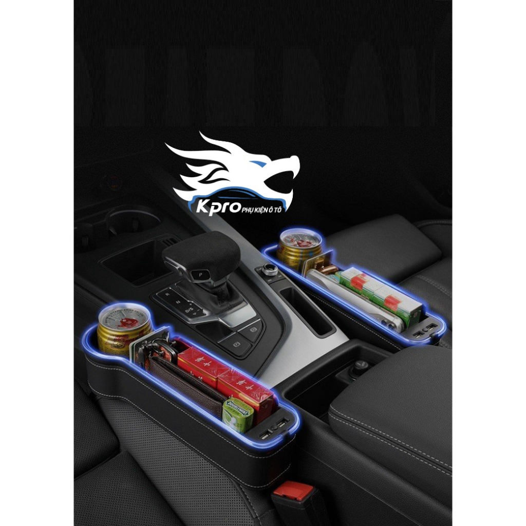 Khay đựng đồ khe ghế trước ô tô, xe hơi - Hàng Kpro chất lượng cao