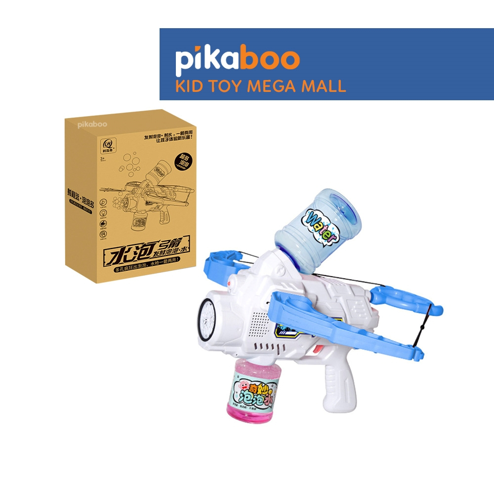 Súng bắn bong bóng xà phòng kết hợp cung tên phun nước Pikaboo chất liệu nhựa an toàn