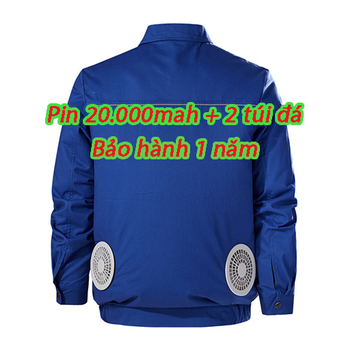 Áo điều hòa Chính Hãng Nhật Bản - Pin 20.000mah + 2 Túi đá khô