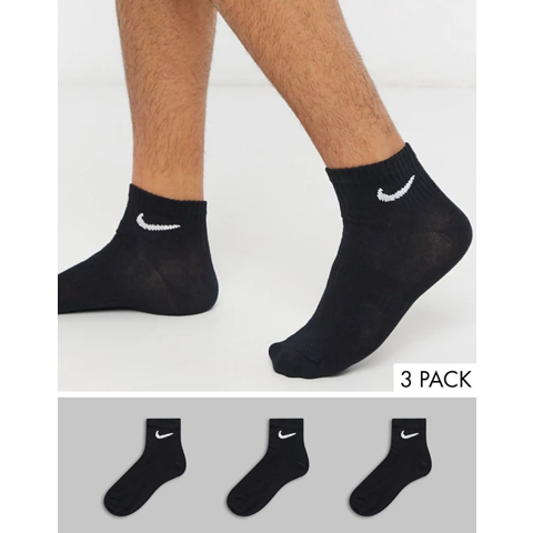 Vớ Thể Thao Nike Everyday Cushioned Ankle 3Pr NBK Store - Đen Trắng
