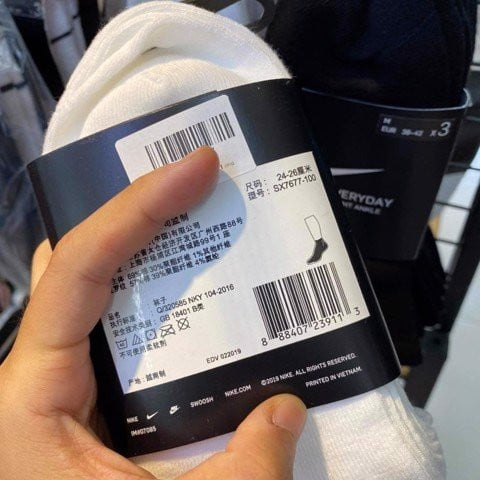 Vớ Thể Thao Nike Everyday Cushioned Ankle 3Pr NBK Store - Đen Trắng