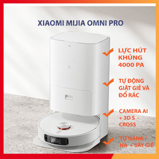 Robot hút bụi lau nhà Mijia Omni - Robot thông minh tự động giặt khăn, tự động đổ rác