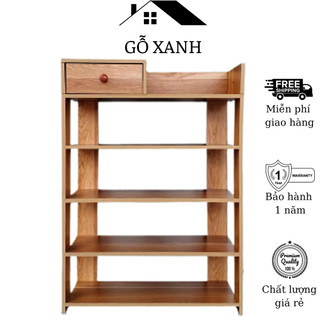 Kệ giày gỗ 5 tầng tiện lợi chắc chắn - giải pháp sắp xếp gọn gàng cho gia đình