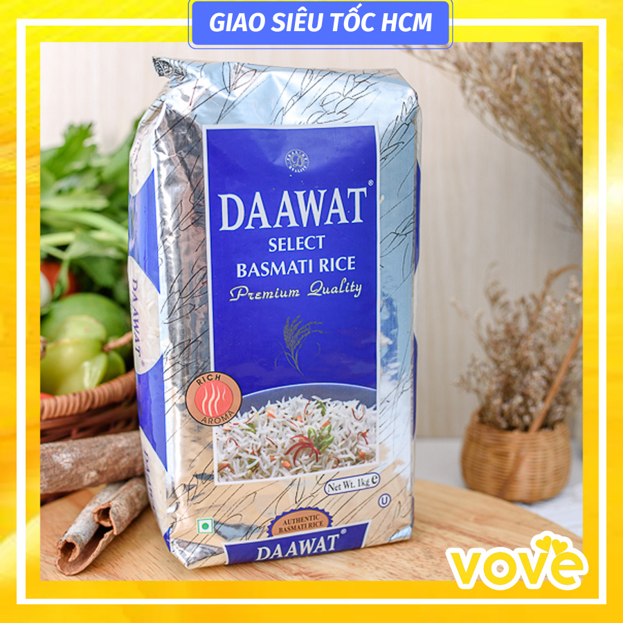 Gạo Ấn Độ DAAWAT Basmati Rice dành cho người tiểu đường gói 1kg