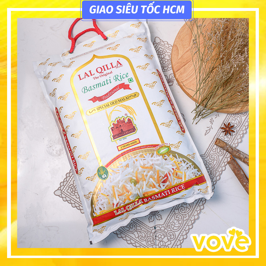 Gạo Ấn Độ Basmati Lal Qilla 5kg dành cho người tiểu đường, giảm cân