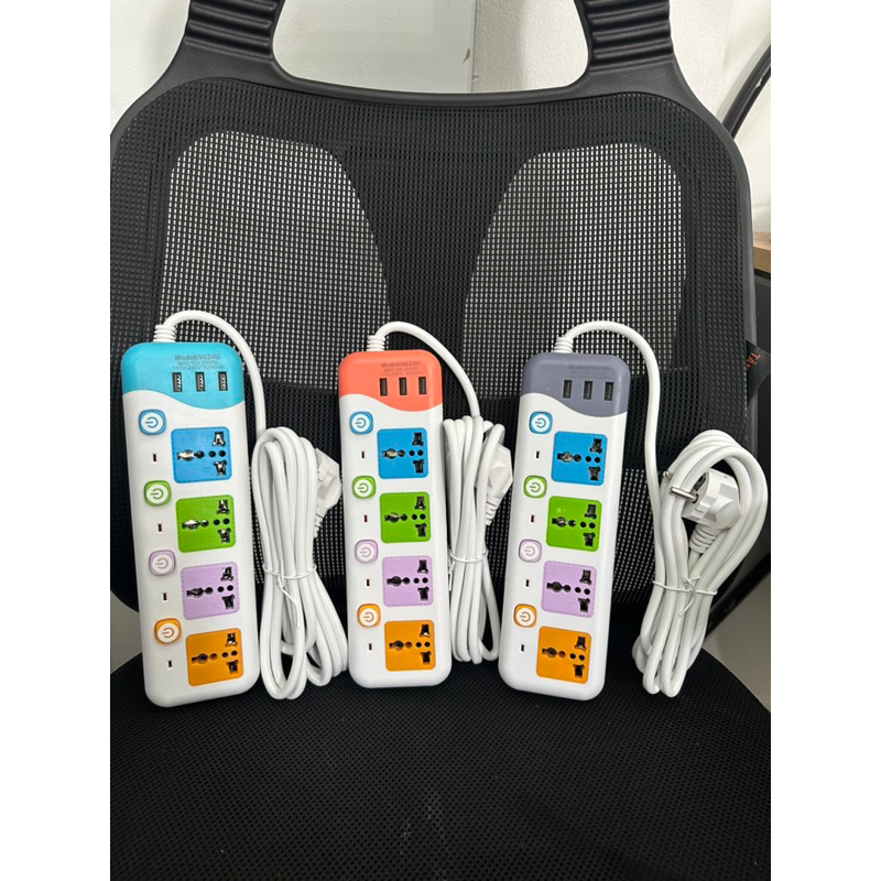 Ổ điện đa năng 4 ổ cắm 2 usb dây 3m