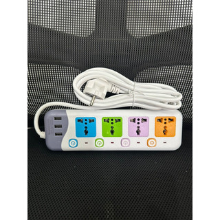Ổ điện đa năng 4 ổ cắm 2 usb dây 3m