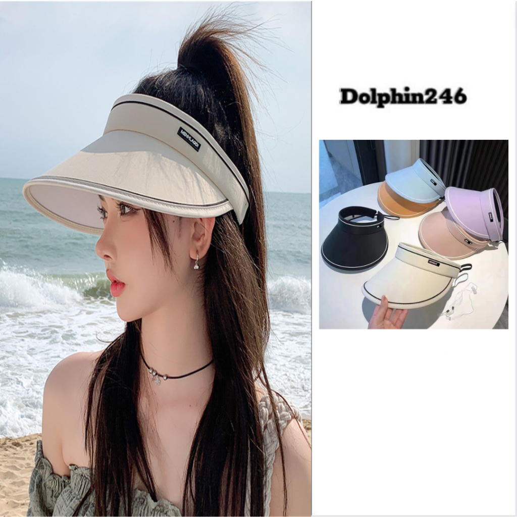 Mũ rộng vành thời trang nón nữ nửa đầu chống nắng chống UV năng động trẻ trung đi biển đi du lịch gấp gọn tiện lợi