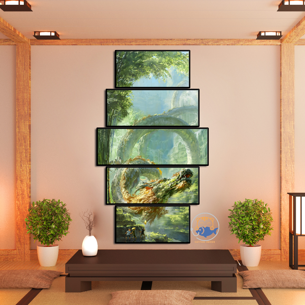 TRANH DÁN TƯỜNG Decor Phòng - TRANH DÁN TƯỜNG Decor Phòng - Long - Lân - Quy - Phụng - bộ 2