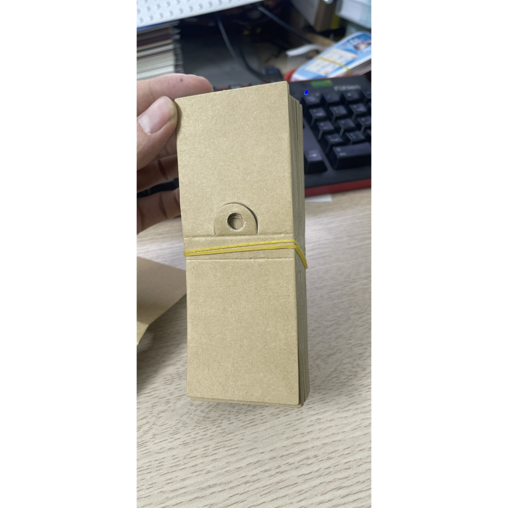 Set 50 - 100 tag giấy gắn Tất Chân Nam Nữ, thẻ giấy gắn Vớ Cổ Ngắn, cổ dài, giấy bìa cứng trắng và kraft trơn không chữ