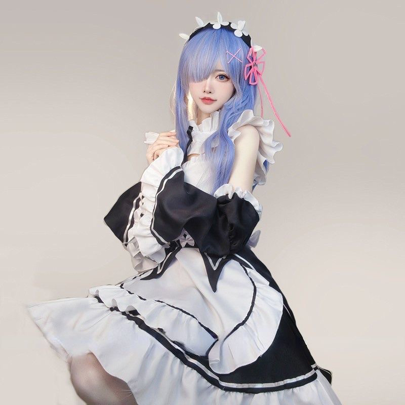 Sẵn Trang phục cosplay nhân vật ram/rem