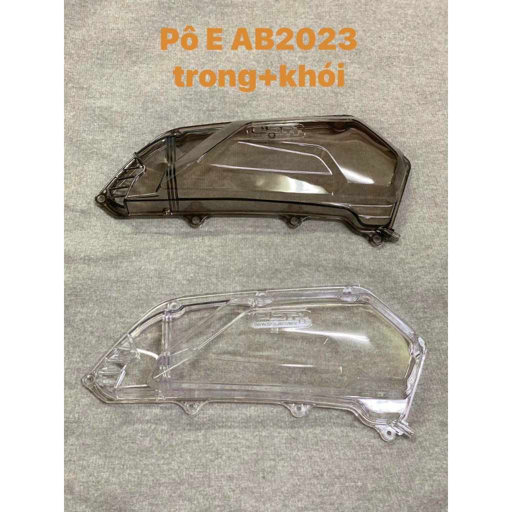 Pô E nhựa đúc xe Air Blade 2022-2023 125-160cc màu khói và trắng trong