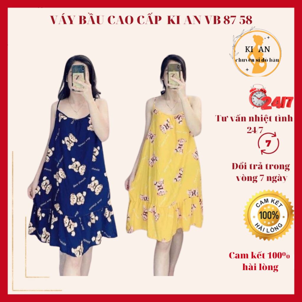 [Hàng loại 1]Váy Lanh Bầu Đuôi chất lanh cao cấp☘Siêu Mát siêu mềm mặc thỏa mái thấm hút mồ hôi☘️váy bầu freesize 43-67k