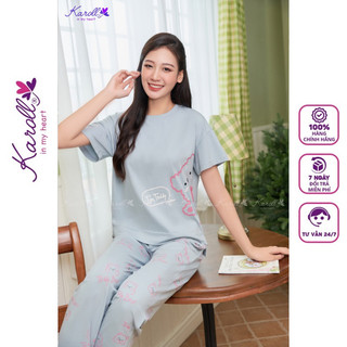 Đồ bộ nữ mặc nhà Jcvcoll - Karoll DK01-23 COTTON IN TRÒN. QD+ACT