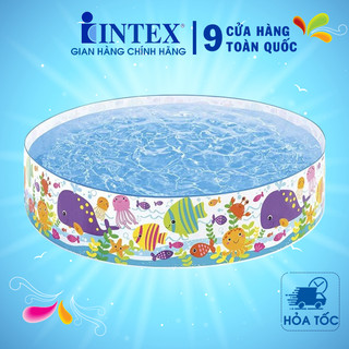 Hồ bơi cho bé Intex 56452, bể phao trẻ em không cần bơm, hình tròn, có kích thước mini, chính hãng bảo hành 12 tháng