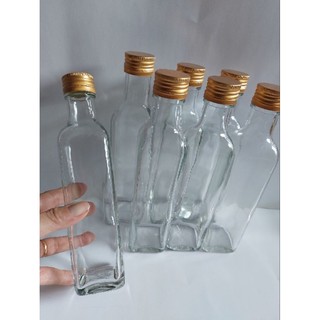 Combo 50 chai thủy tinh vuông 250ml nắp nhôm vặn chắc