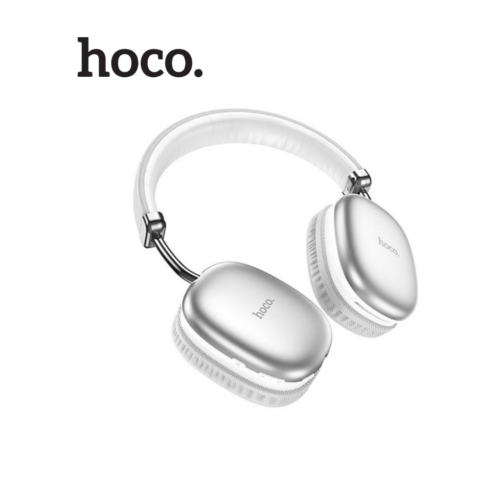 Tai Nghe Bluetooth V5.3 Hoco W35 pin khủng 400mAh có mút đệm hạn chế âm thanh phát ra, giảm đau tai khi sử dụng (TRẮNG)