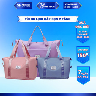 Túi du lịch gấp gọn đa năng 2 tầng nhiều ngăn chống thấm đựng hành lý cao cấp TDL01