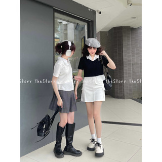 Chân váy xếp ly 2 nịt [STORY] CV404 (ảnh thật)
