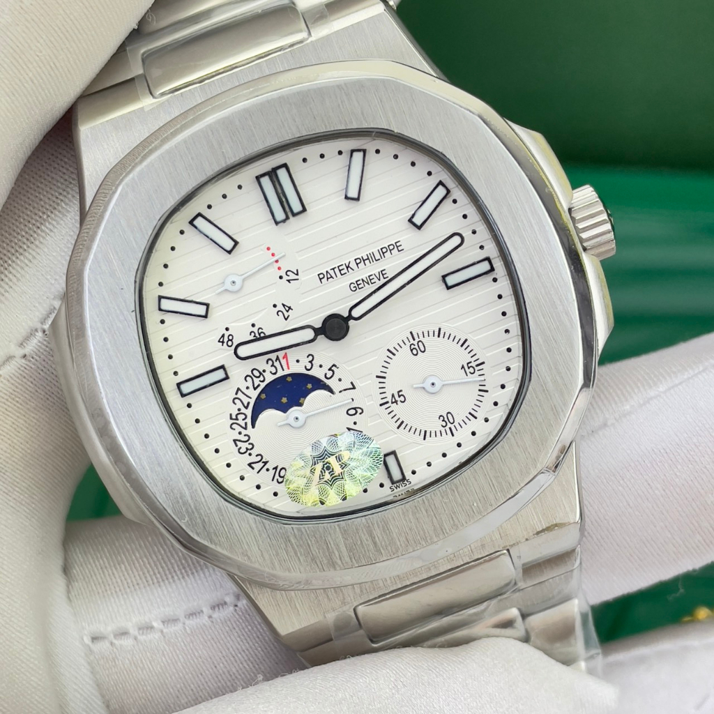 Đồng hồ nam Patek Phillip NautilusS 5712R 42mm máy cơ nhật cao cấp, chạy full 6 kim