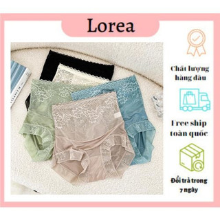  Quần lót nữ cạp cao, chất liệu cotton lụa phối ren gợi cảm, mềm mại, thoáng mát, co giãn đa chiều
