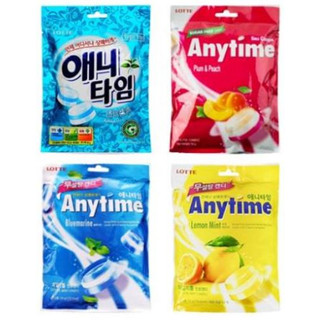 Kẹo Lotte Anytime Bạc hà Chanh, sữa 74g Hàn quốc