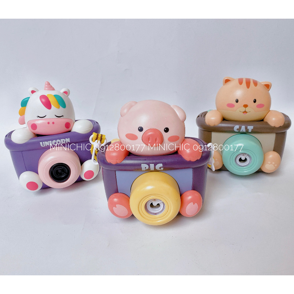 Máy Ảnh Bắn Bong Bóng Mèo Heo Pony