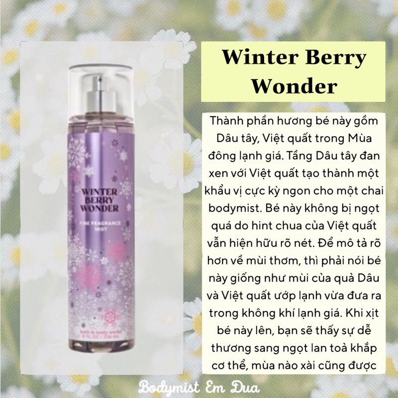 Xịt Thơm Toàn Thân - WINTER BERRY WONDER