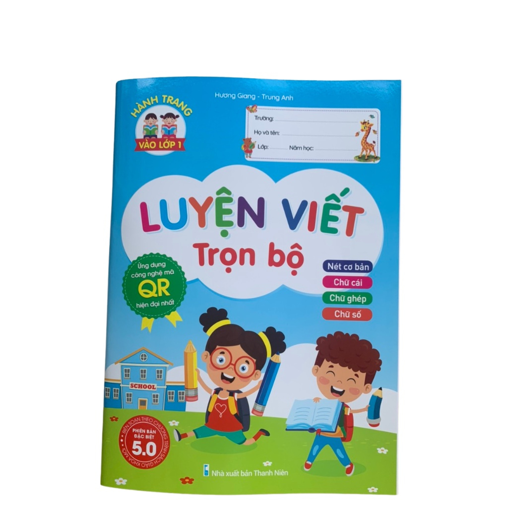 Luyện viết trọn bộ ⚡ BÁN CHẠY ⚡ Tập luyện viết có mã QR hướng dẫn cách viết