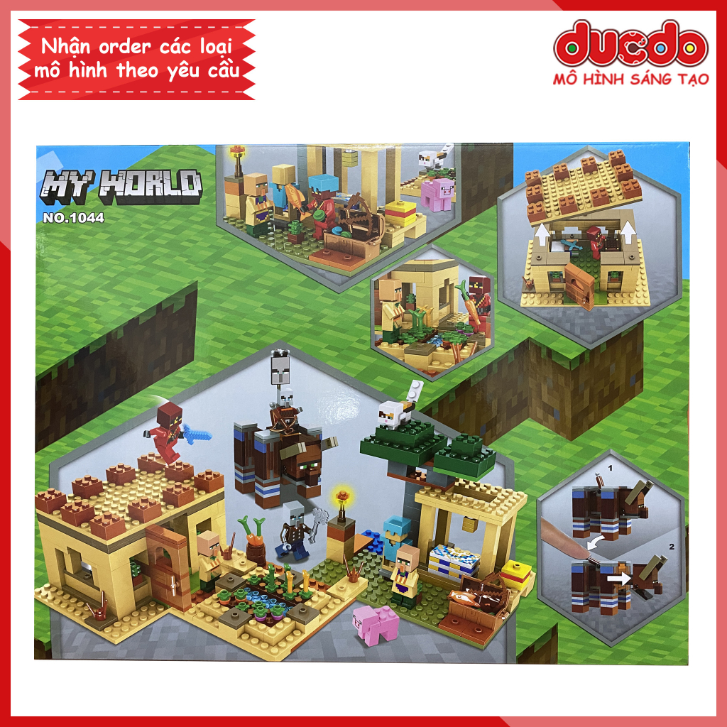 No 1044 LRI 11477 Lắp ghép Minecraft Ngôi làng sa mạc - Đồ chơi Xếp hình Mô hình Ninja 21160 BLA
