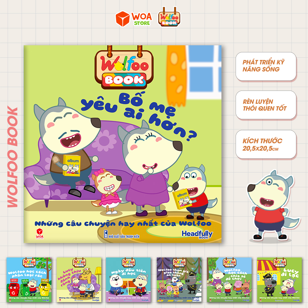Sách truyện Wolfoo Book - Bố mẹ yêu ai hơn