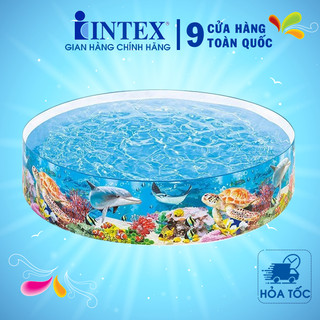 Bể bơi lắp dựng hình đại dương 2m44 Intex 58472