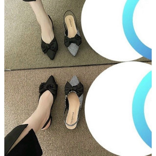Dép sandal bít mũi nơ lụa siêu xinh