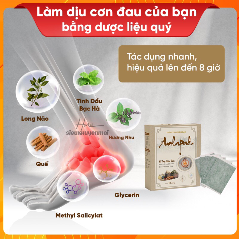 Miếng Cao Dán Xương Khớp Anlapad  Cơ Cổ Vai Gáy, Bong Gân Đau Lưng, Làm Nóng, phiên bản giới hạn